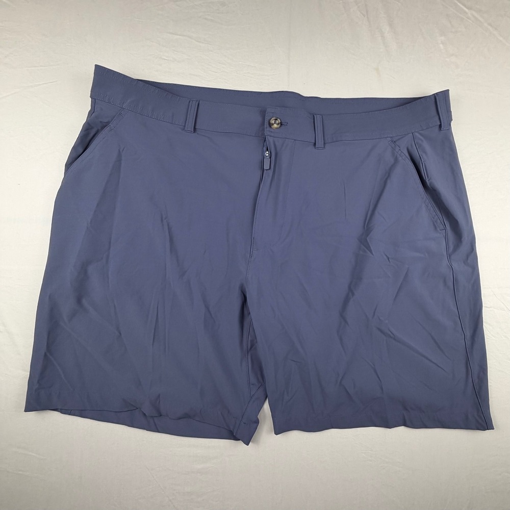 GenTeal DOCKSIDE Performance Golf Shorts Mens 42 Blue Solid Stretch Flat Front